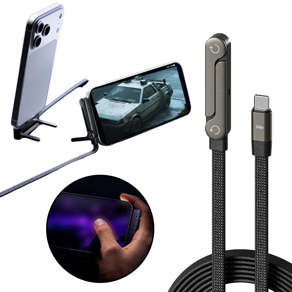🔥 2-in-1 Fast Charging Cable + Phone Stand
