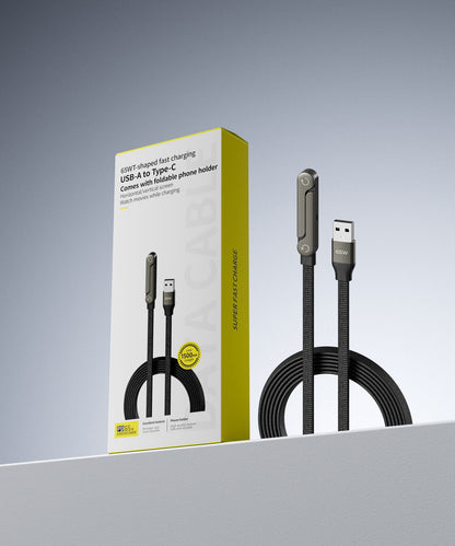 🔥 2-in-1 Fast Charging Cable + Phone Stand