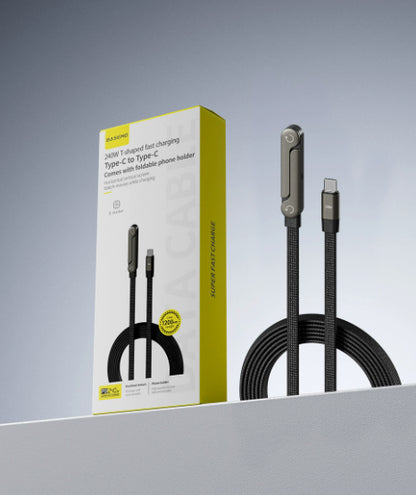 🔥 2-in-1 Fast Charging Cable + Phone Stand