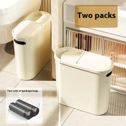 Toilet Gap Pressing Trash Can Household With Lid Toilet Storage Capacity Wastebasket Mo Free Shipping