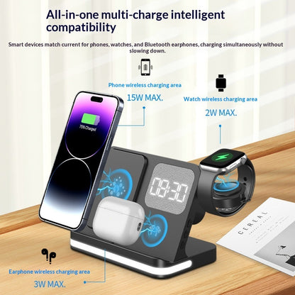 Clock Alarm Compatible With Mobile Phones Smartwatches Headphones And Wireless Chargers