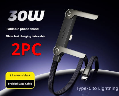 🔥 2-in-1 Fast Charging Cable + Phone Stand